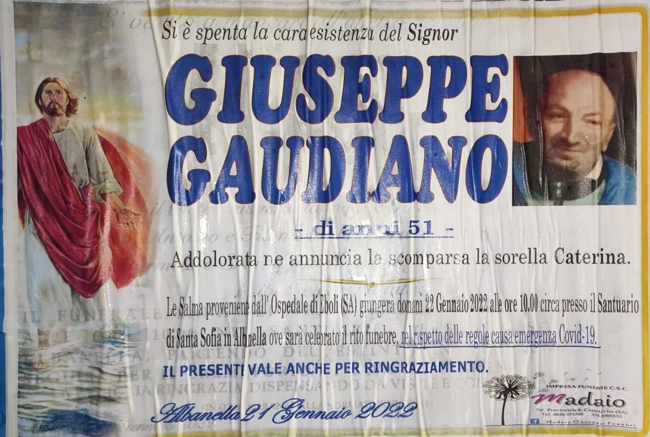 Manifesto Giuseppe Gaudiano