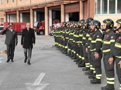 Salerno, vigili del fuoco in festa