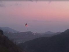 Monti Picentini, sterpaglie in fiamme