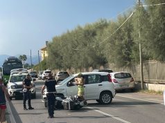 Pontecagnano, incidente in litoranea: due feriti