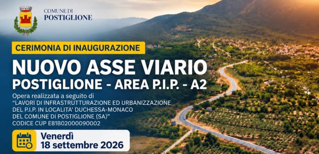 Postiglione inaugurazione asse viario Duchessa Monaco