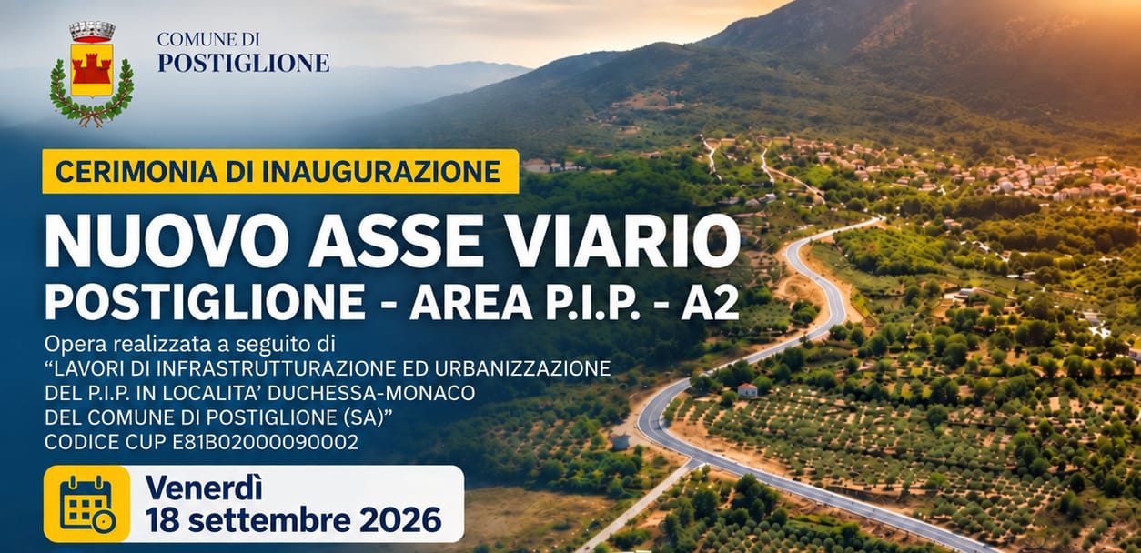 Postiglione, inaugurazione del nuovo asse viario tra l'area PIP e l'autostrada A2